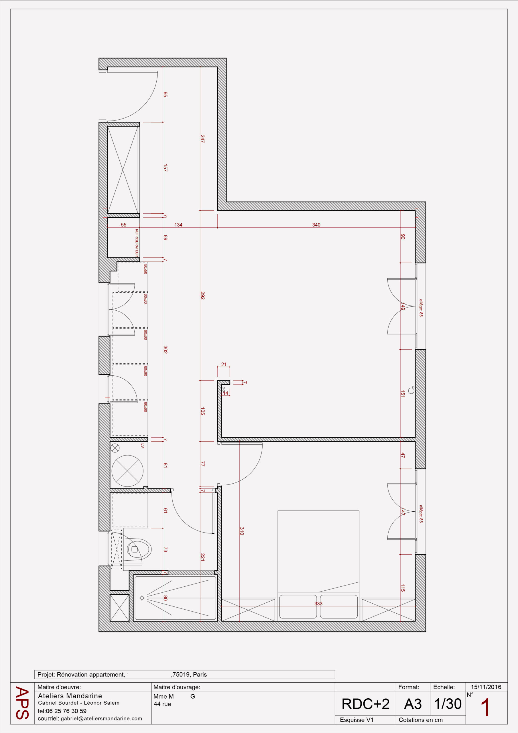 Ateliers Mandarine - rénovation appartement Villa Verlaine Pairs 14ème 6